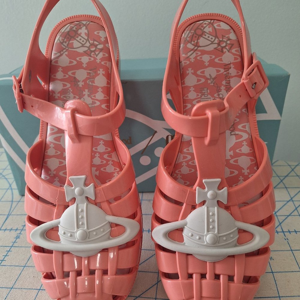 Vivienne Westwood For Melissa Jelly Shoe With Orb Pink/Coral